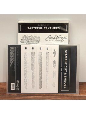 BUNDLE STAMPIN UP 149234 TASTEFUL TEXTURES STAMP SET & 149545 TASTEFUL BACKGROUN